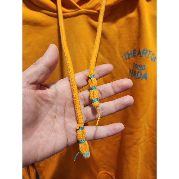 Oui "The Art of Doing Nada" Yellow Hoodie - Size S - Picture 6 of 8